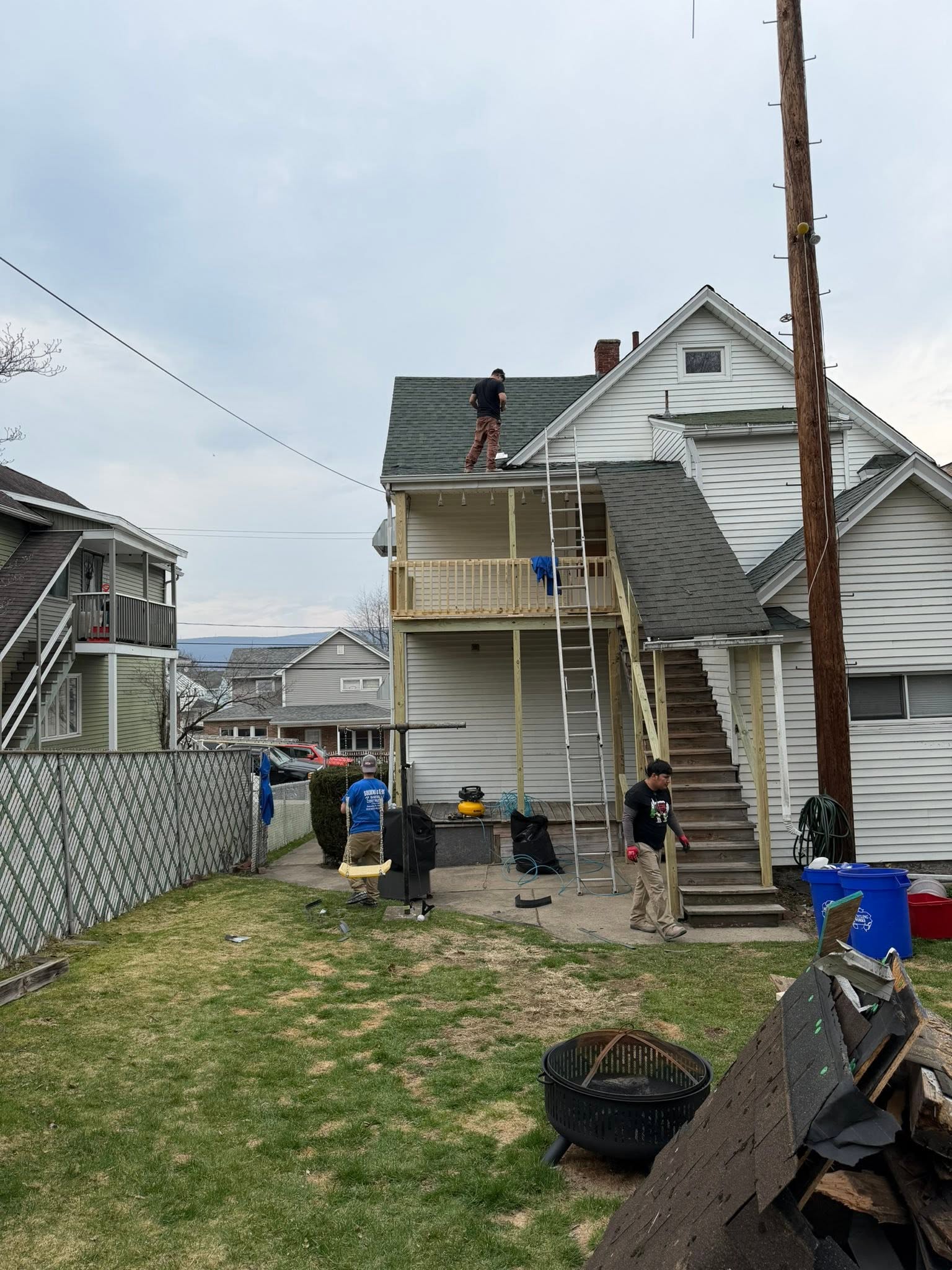 Exterior house construction by Solimini and Sons