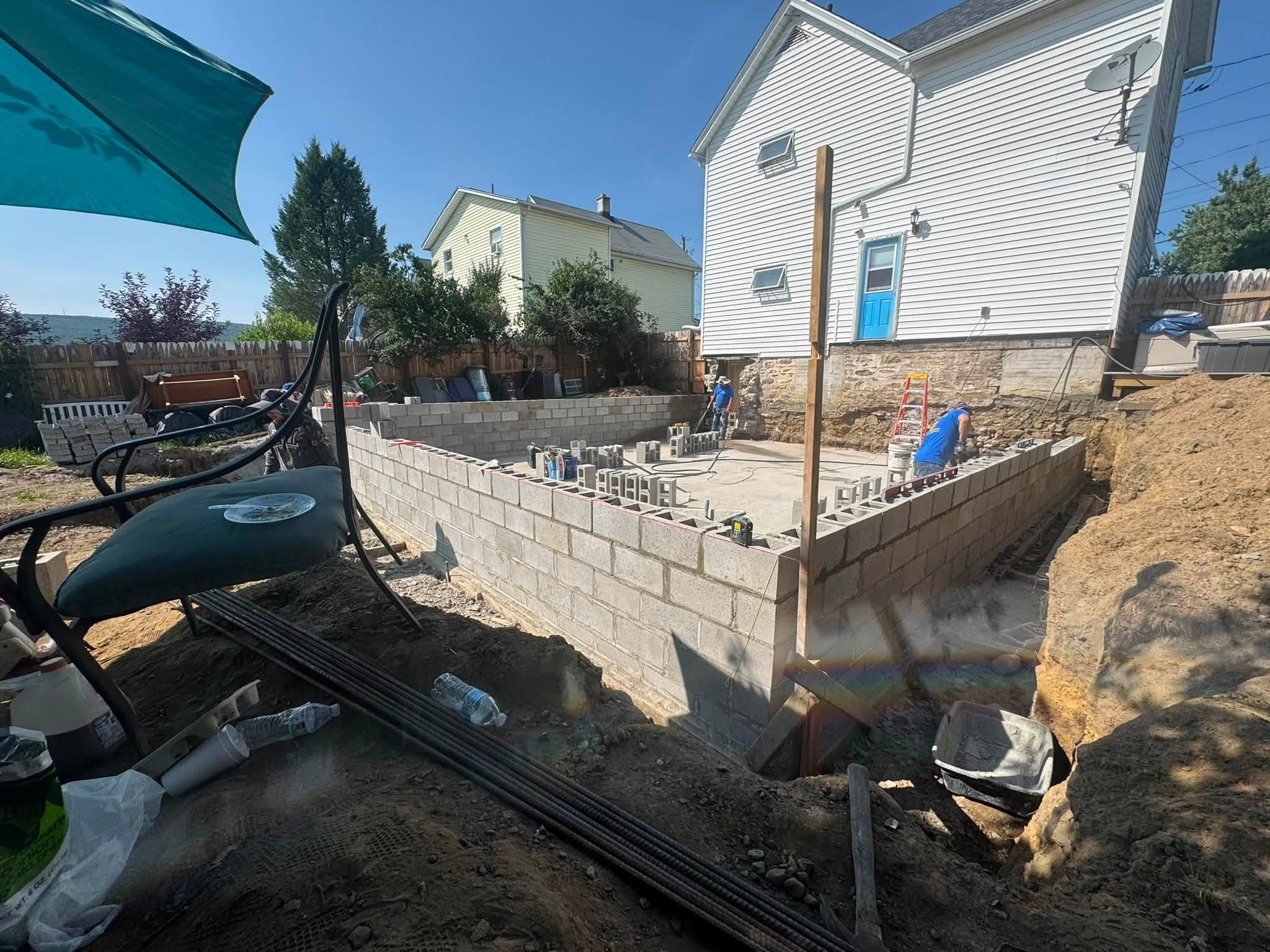 Foundation construction by Solimini and Sons