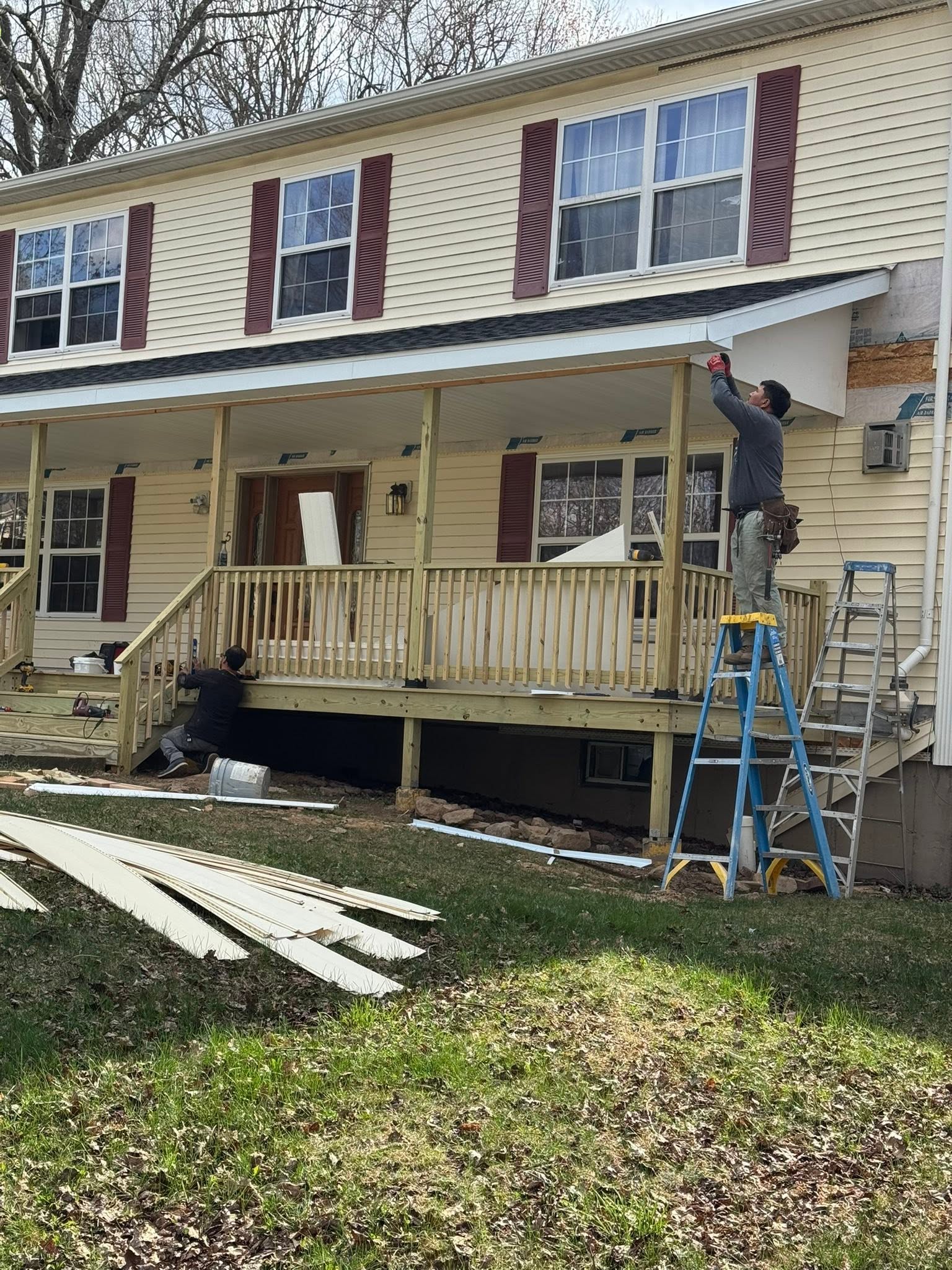 Porch construction by Solimini and Sons